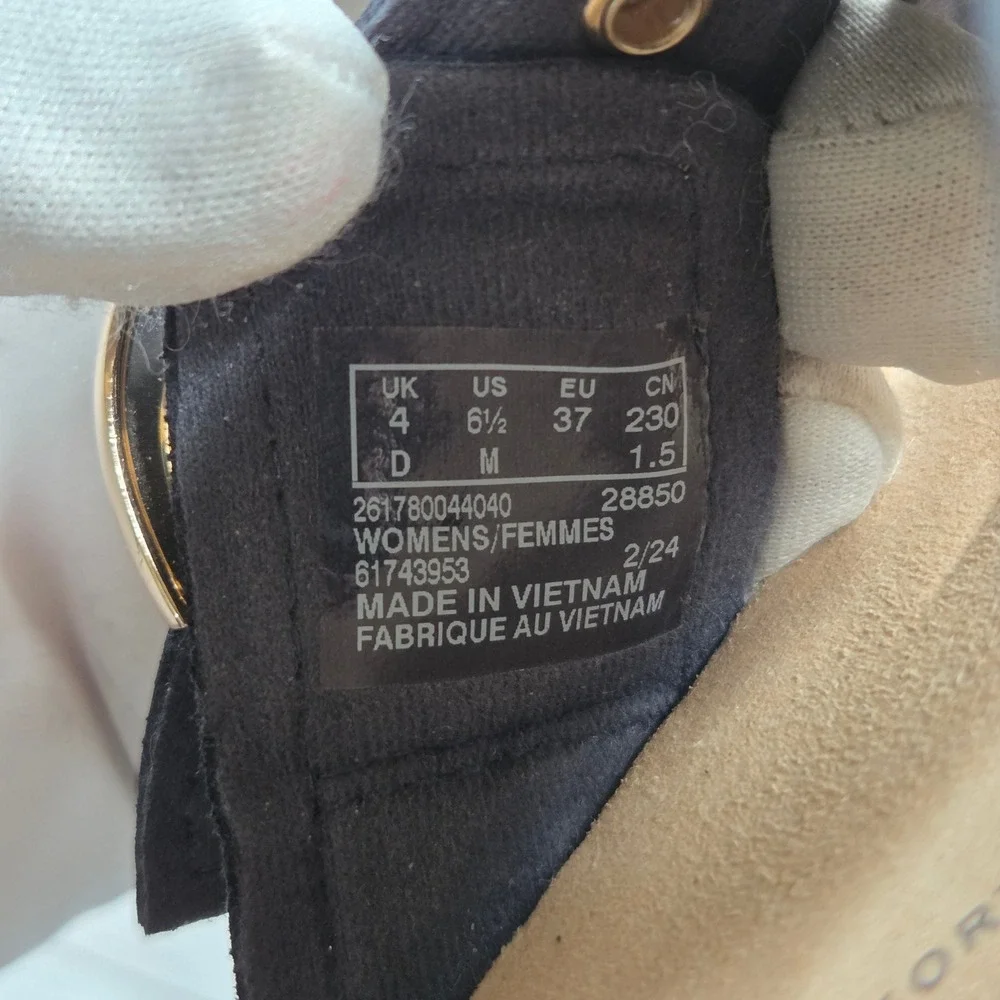 Clarks Reileigh May Comfort Slide Sandal Women 6.5M‎ Navy Blue Wedge Buckle